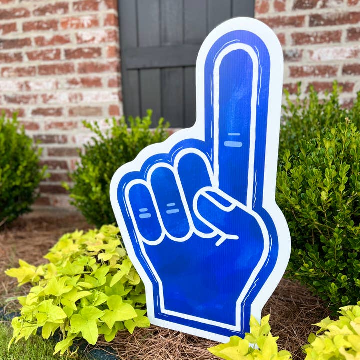 Songbird Grove Collection - Wholesale Garden/Lawn Stake - Customizable Blue Foam Finger Garden Stake1