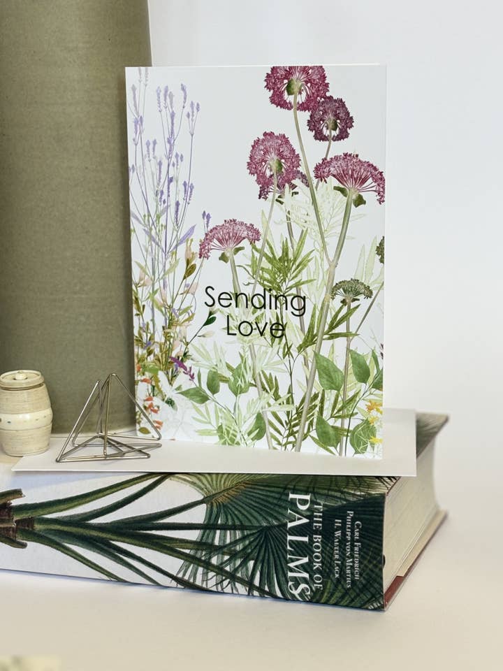 Sending Love Greetings Card for wholesale by Amanda Ross