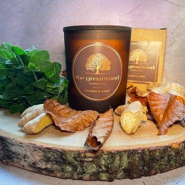 Ginger & Mint Candle 30cl for wholesale by The Greatwood Candle Co.