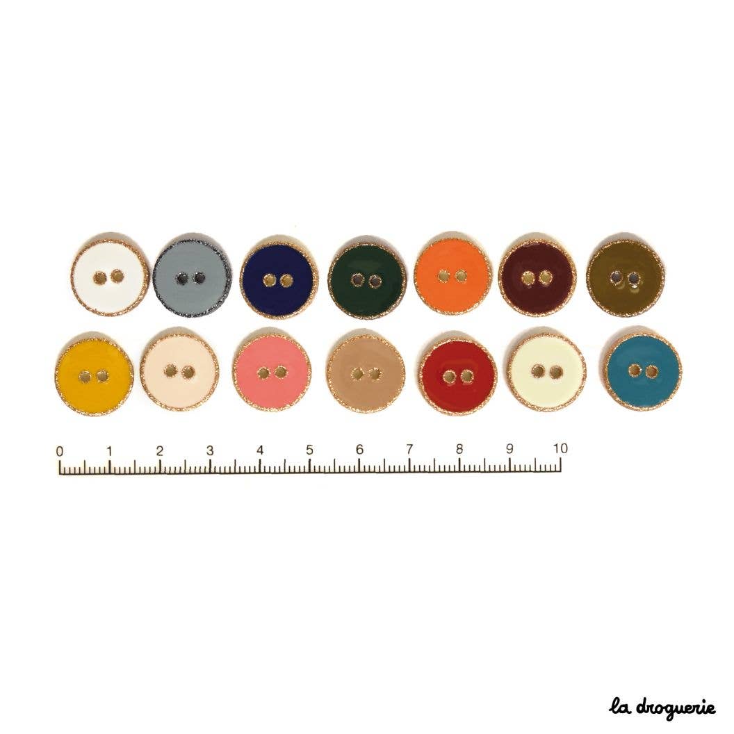 LA DROGUERIE - Wholesale Sewing Button/Snap - Button "C'est la vie" 15 mm10