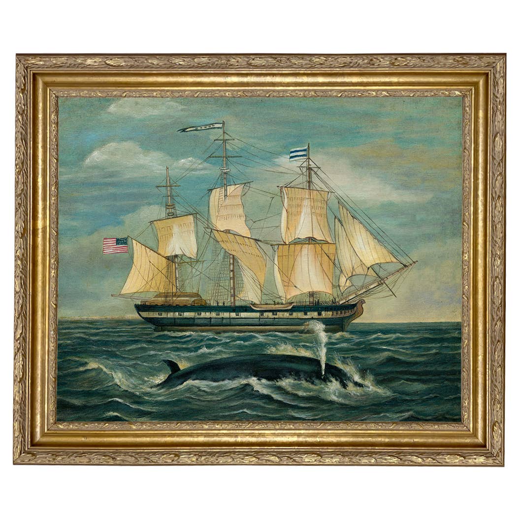 Madison Bay Co. - Historical Home Decor Reproductions - Wholesale Painting/Drawing - American Whaling Ship with Sperm Whale Vintage Painting Print14