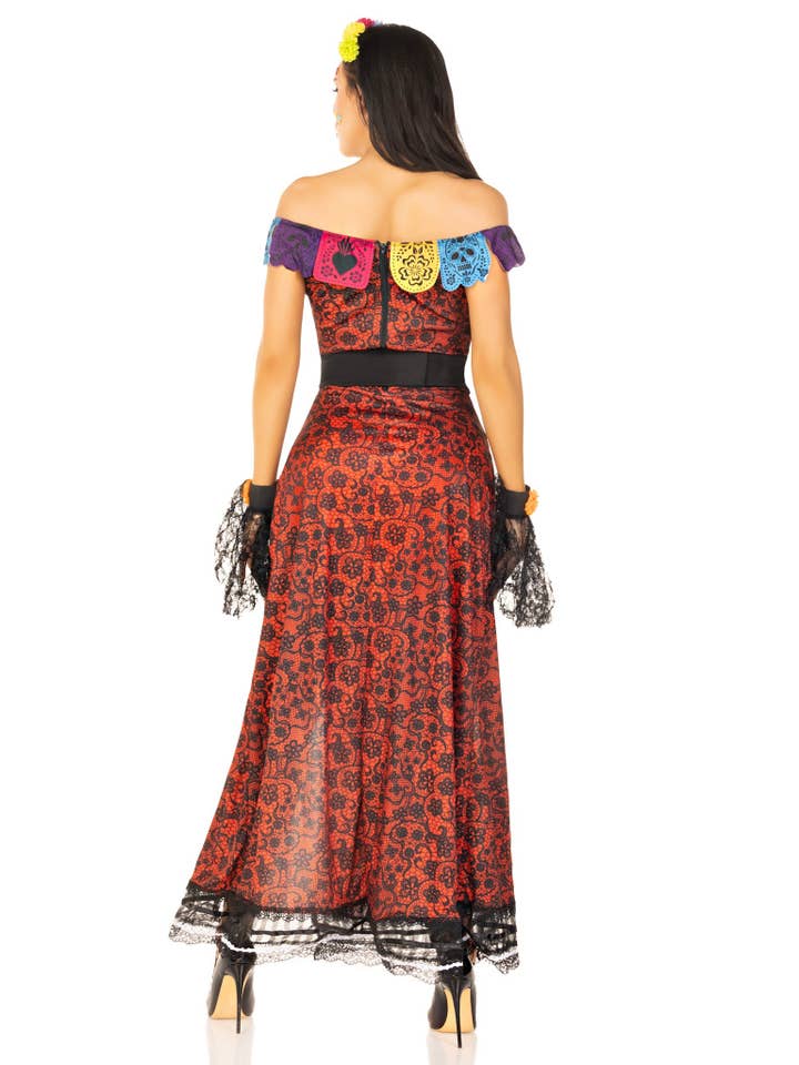 Multicolor Deluxe Day of the Dead Beauty Costume for wholesale on Faire4