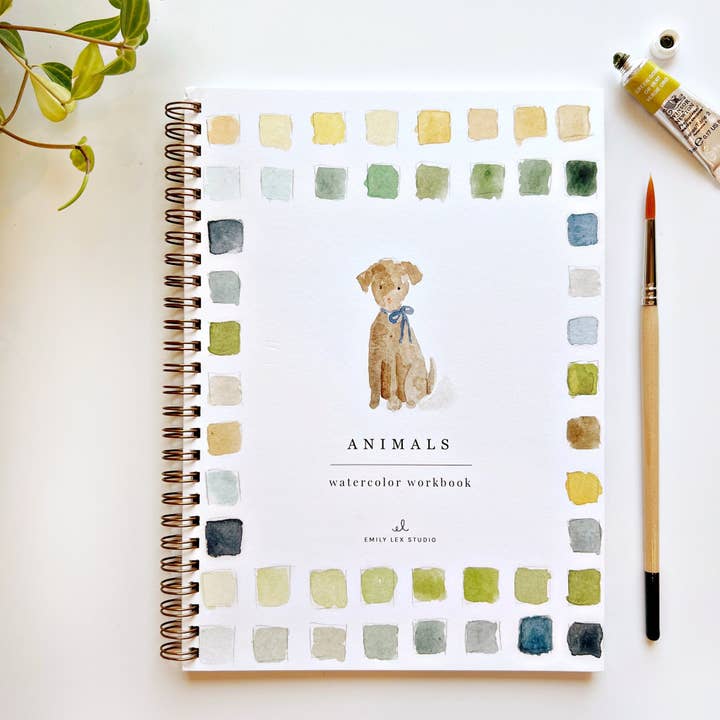 emily lex studio - Wholesale Sketchbook/Sketchpad - animals watercolor workbook