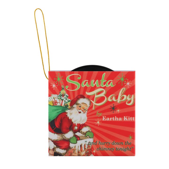 Mini Record Ornament - Santa Baby for wholesale by Mr. Christmas