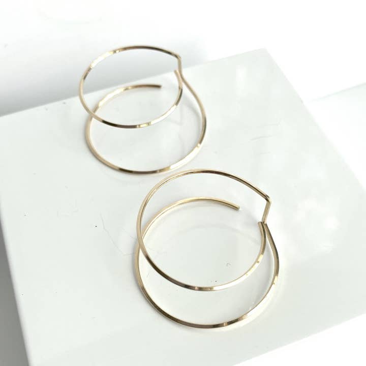 Aviv Jewelry - Vente Créoles - Alba - Boucles d'oreilles créoles doubles 3D9