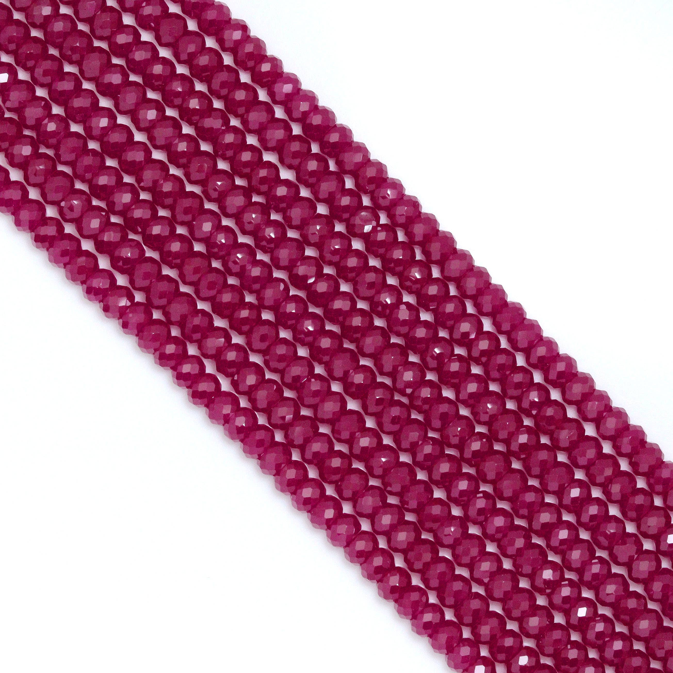 BestBeads&Beyond - Wholesale Beads - Red Corundum Faceted Rondelle Beads, Sku#U21281