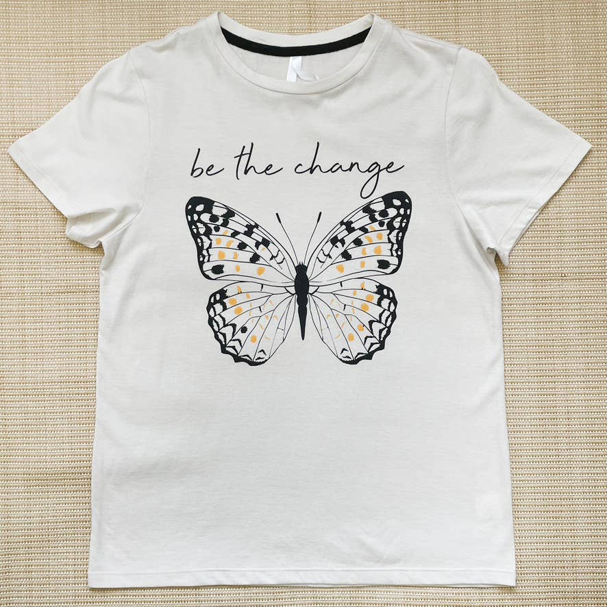 Sweet Soul - Wholesale Screen Printed T-Shirt - Kids - Be The Change Butterfly Tee -  TWEEN GIRLS3