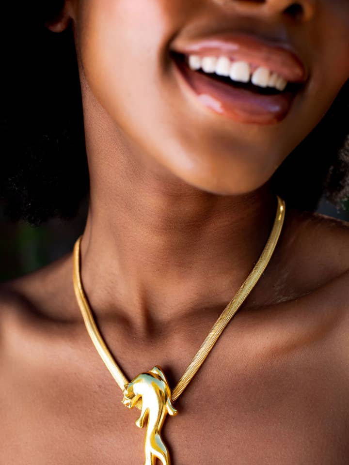 Omolola Leopard Necklace for wholesale by Symbols of Authority