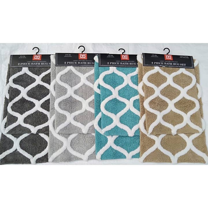 Assorted Bibb Home 2 Pc Trellis Oversized Bath Rug Set - 100% Cotton
for wholesale on Faire