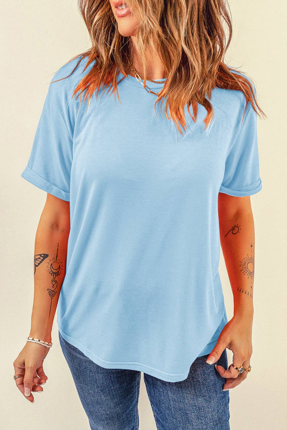 PRETTY BASH - Wholesale T-Shirt - Women's - Solid Short Sleeve Crew Neck Tee75