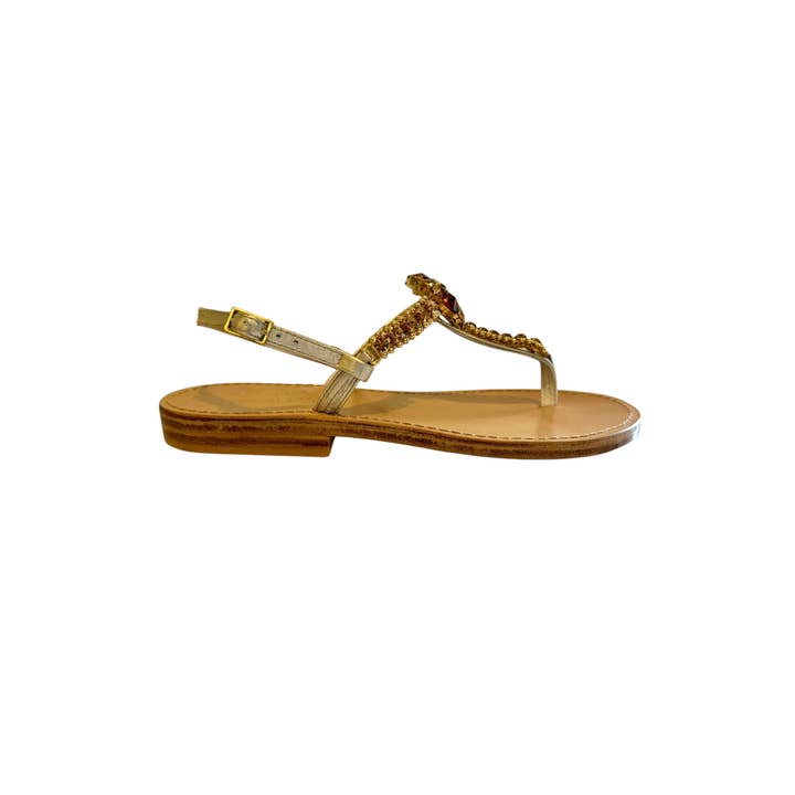BOTTEGA SMERALDA - Wholesale Sandals - Women's - AURA CIRCLE IT7 GOLD FLIP FLOPS6