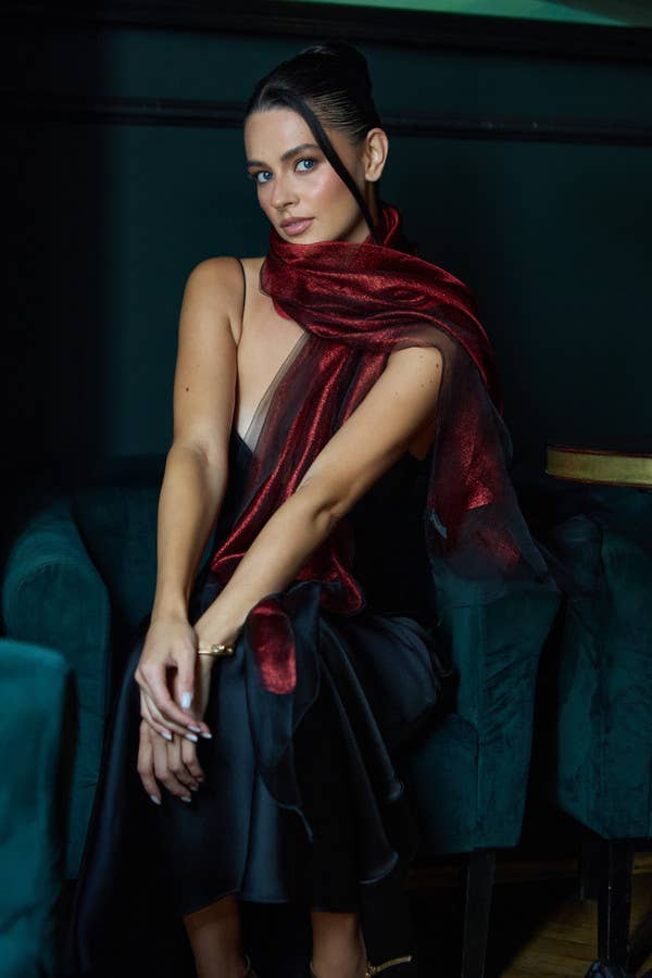 SAACHI - Vente Écharpe – femme - Écharpe Silk Glimmer2