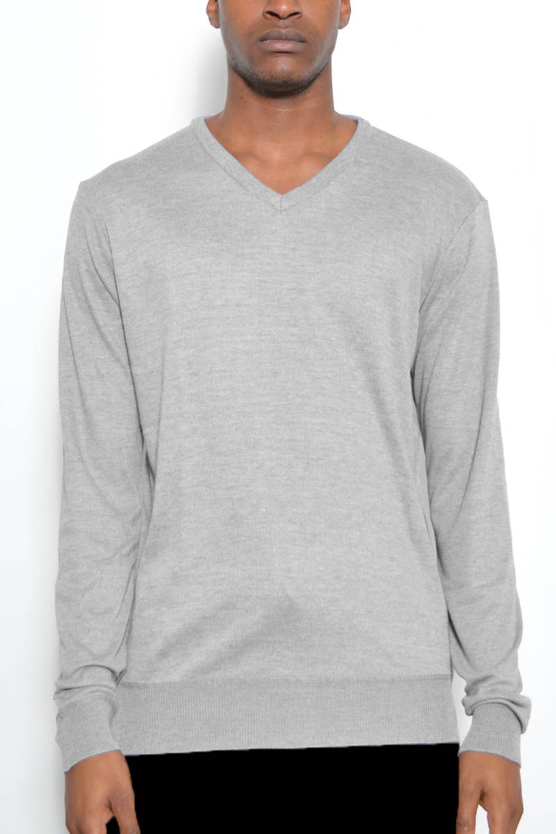 WEIV - Wholesale Knit Sweater - Men's - Mens Solid V Neck Sweater8