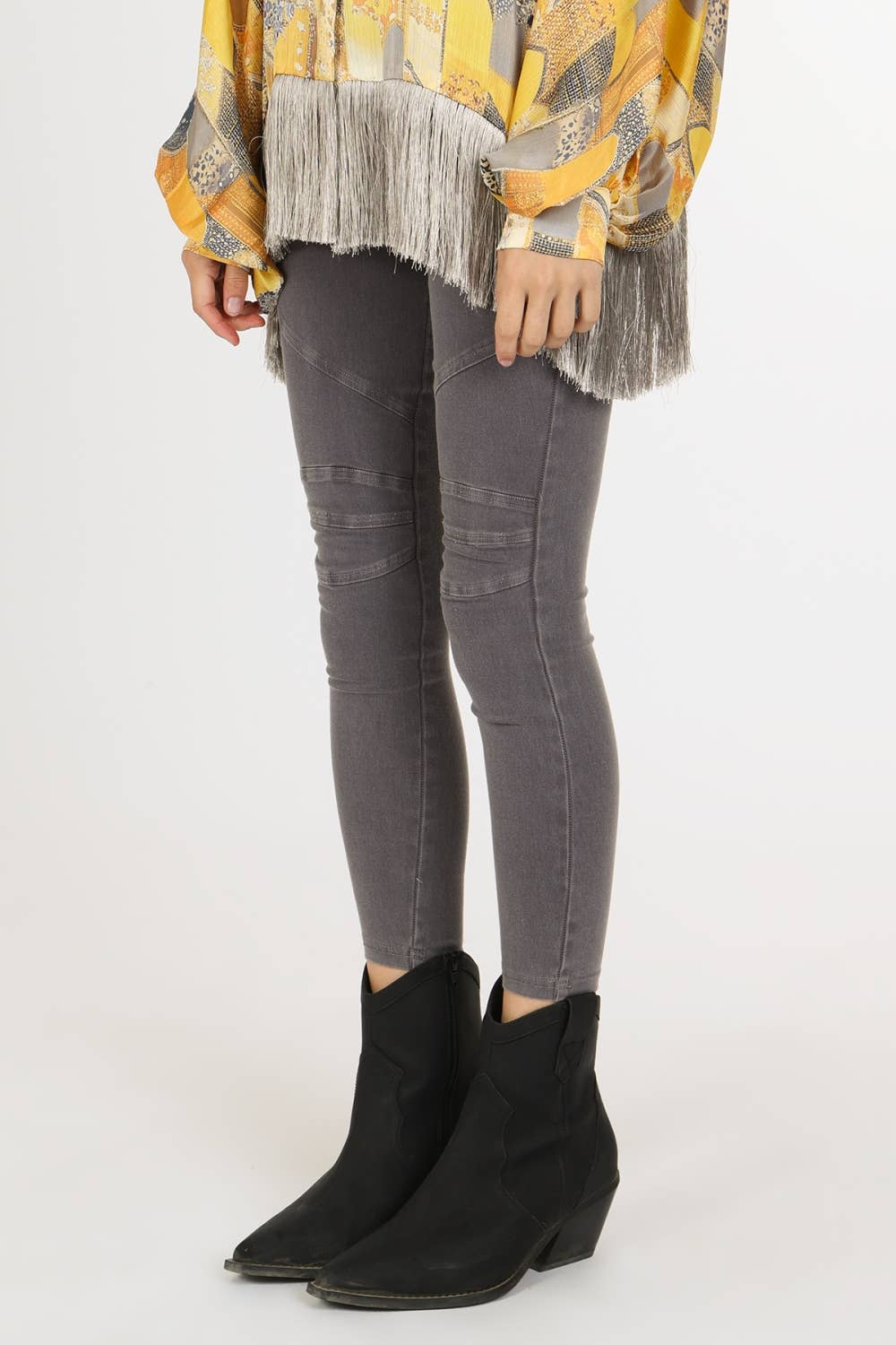 Beulah Style - Vente Pantalon – femme - Jegging Moto à Détails Plissés DM70029