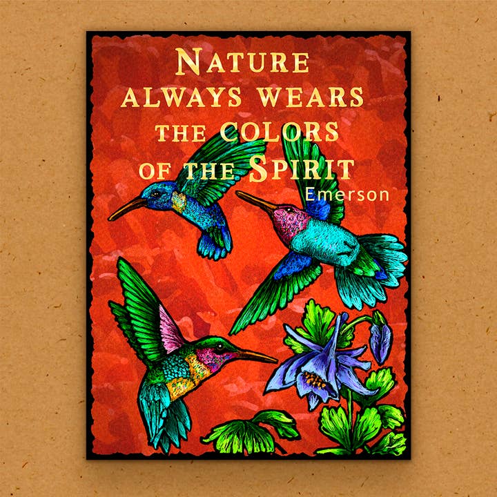 Handmade Magnet - Nature Quote - Hummingbirds for wholesale by The Kaleidoscope Designs