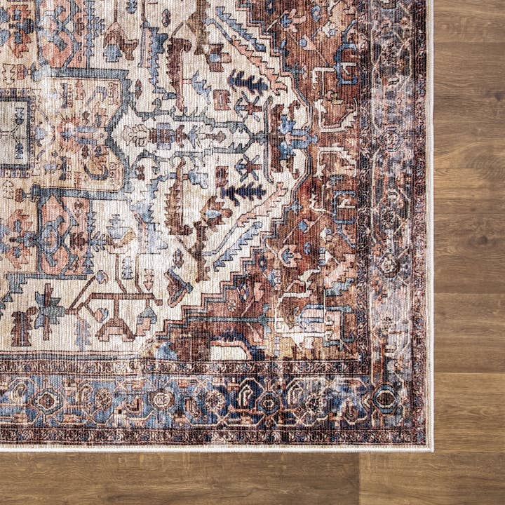 Abani Rugs - Vente Tapis - Tapis Abani Lola en terre cuite beige lavable en machine4