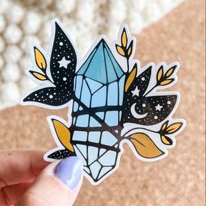 Crystal Gazing And Magical Powers Within - Crystals - Sticker