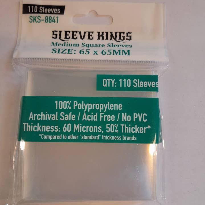 Mayday Games - Vente Jeux de cartes - Manchons carrés moyens (65 x 65 mm), paquet de 110, 60 microns SKS-88411