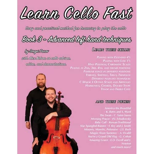 Books by splitShops - Wholesale Arts & Entertainment - Learn Cello Fast Book 3: Easy and practical method for learning to play the cello - Paperback