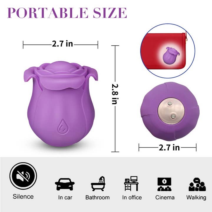 Playful Toy Wholesale - Wholesale Sex Toy - Rose Vibrator with 10 Modes of Flapping