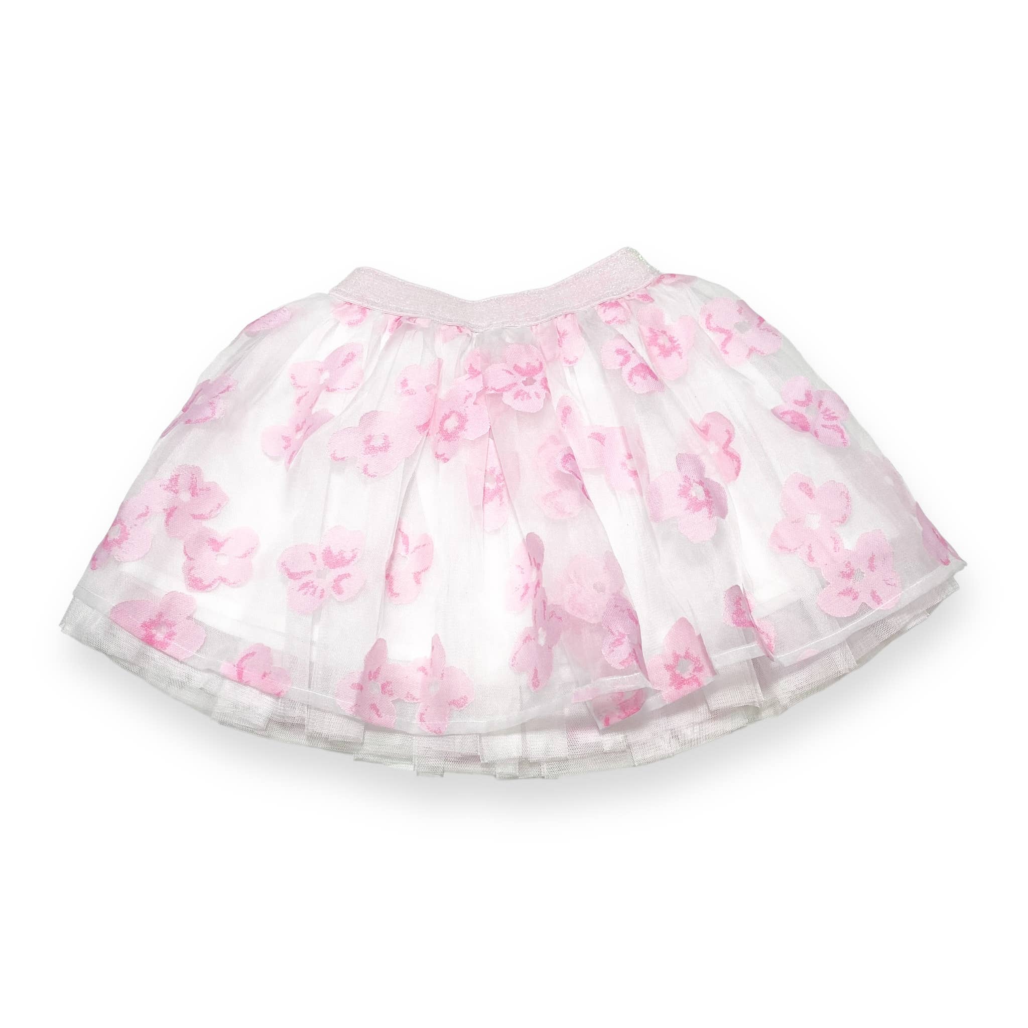 Doe a Dear – wholesale Tutu - Barn – 17023-B Blommig Nät Tutu (2 Färger)0