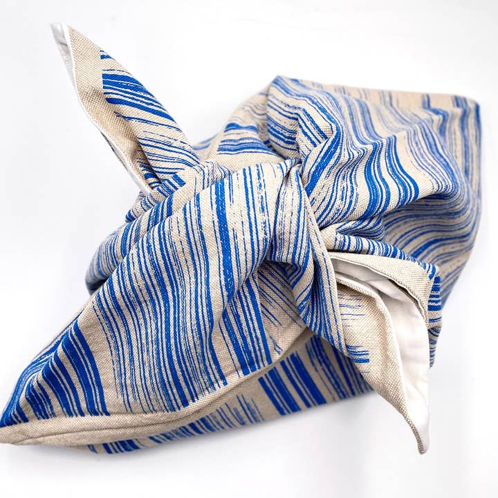 Bento Bread Bag (Large) - Blue Stripes for wholesale by Matilde Beldroega