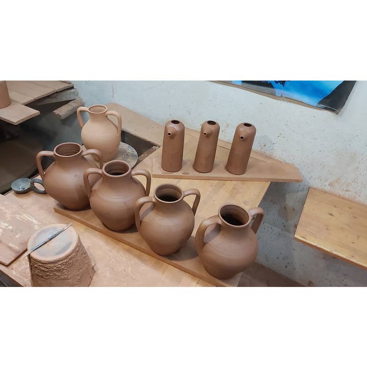 Cerámica Roca Caus – Großhandel Trinkflaschen – Moderner blauer Wasserkrug8