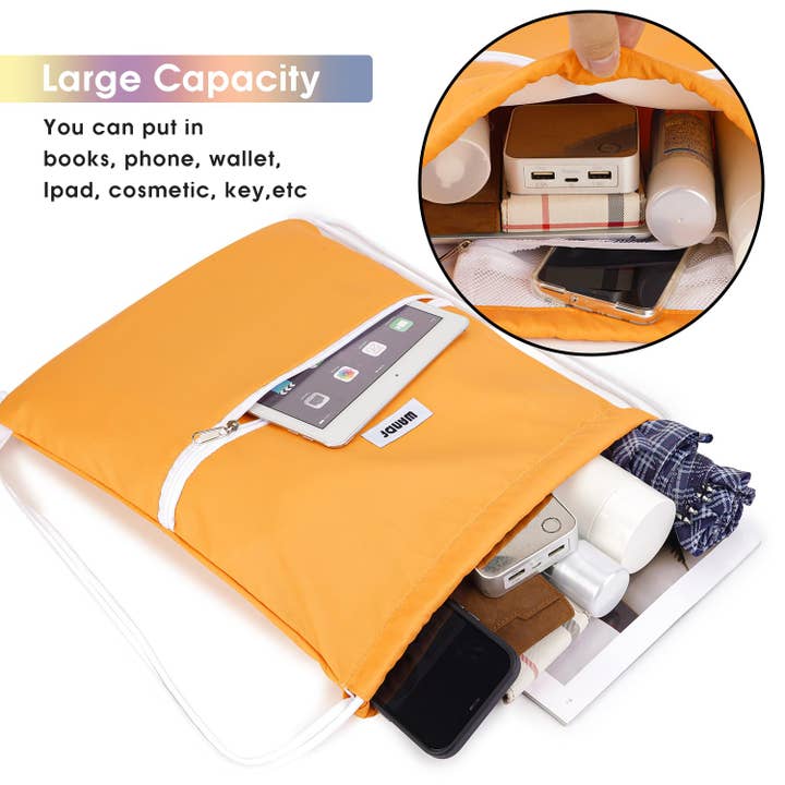 wandf - Wholesale Drawstring bag – Unisex - WANDF Drawstring Backpack Sport Yoga Gym Shopping String Bag64