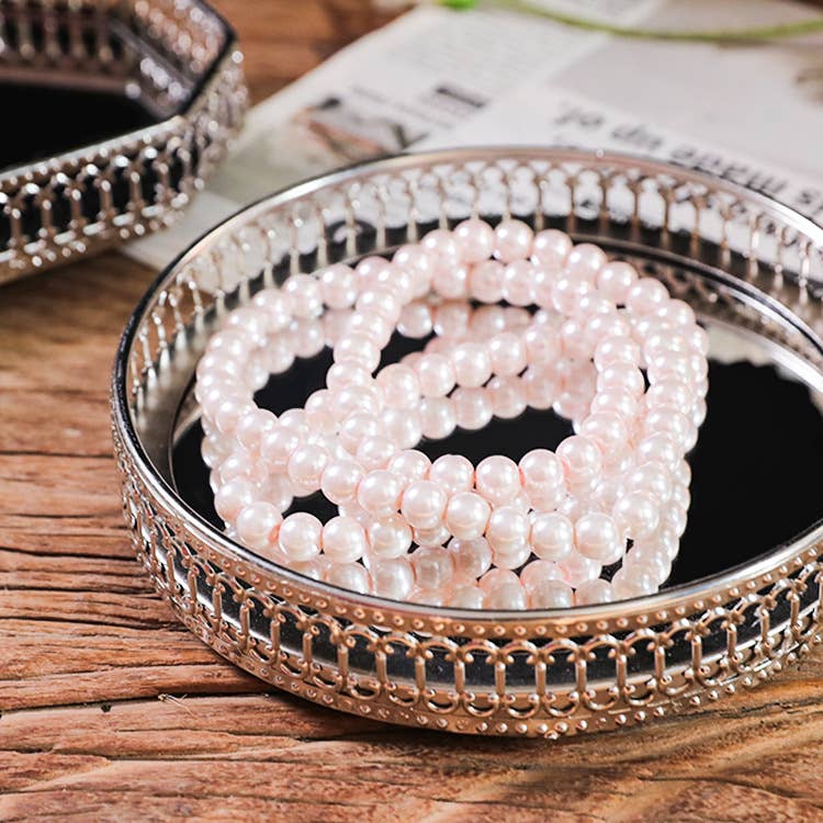 Candles Meta – Engroshandel Pyntebakke – Kreativ dekorativ spejlbakke til opbevaring af skrivebordsaccessories7