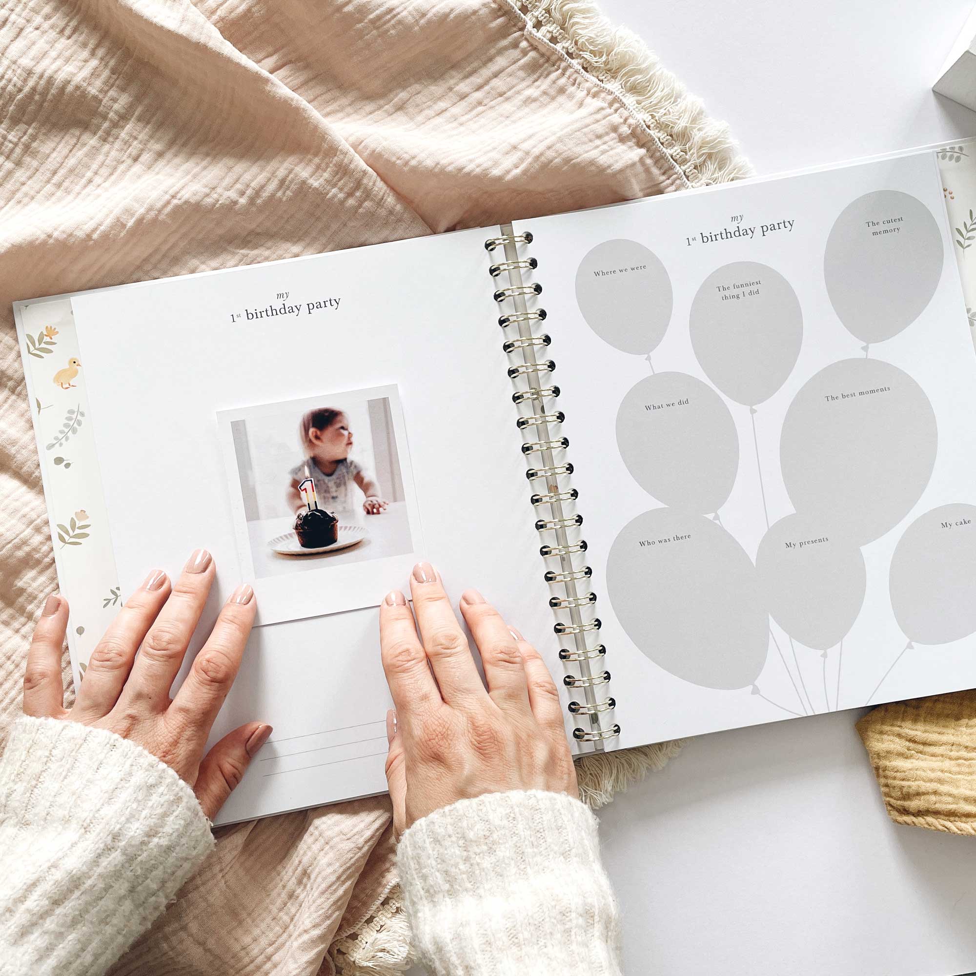 Blush And Gold - Wholesale Herinneringenboek - Kinderen en baby - My Baby Book (Dieren) luxe bewaarschrift met memory book + doos9