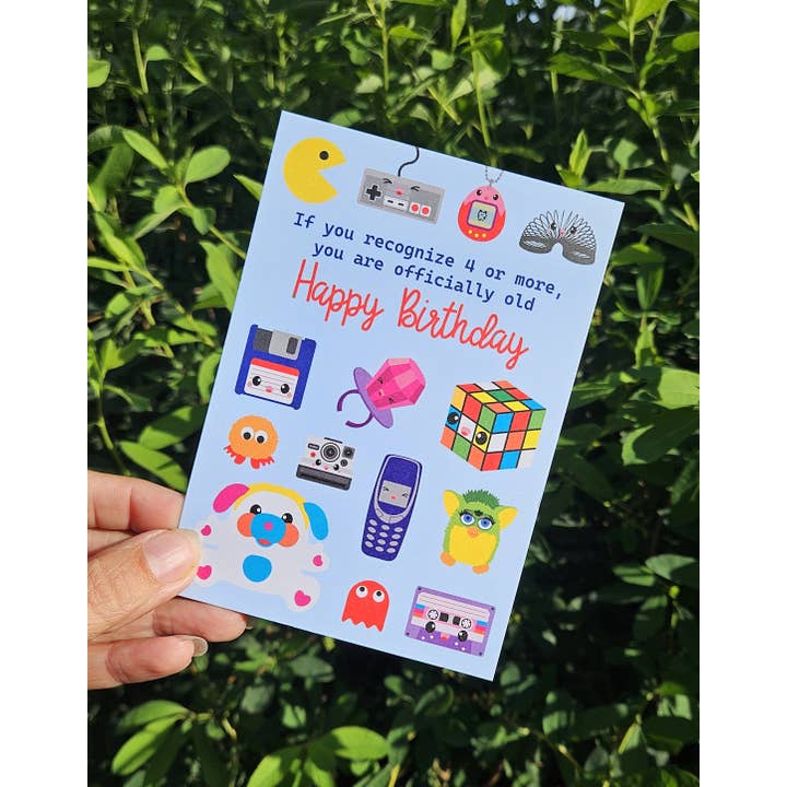 Studio Inktvis - Wholesale Birthday Card - 80s and 90s retro funny birthday card