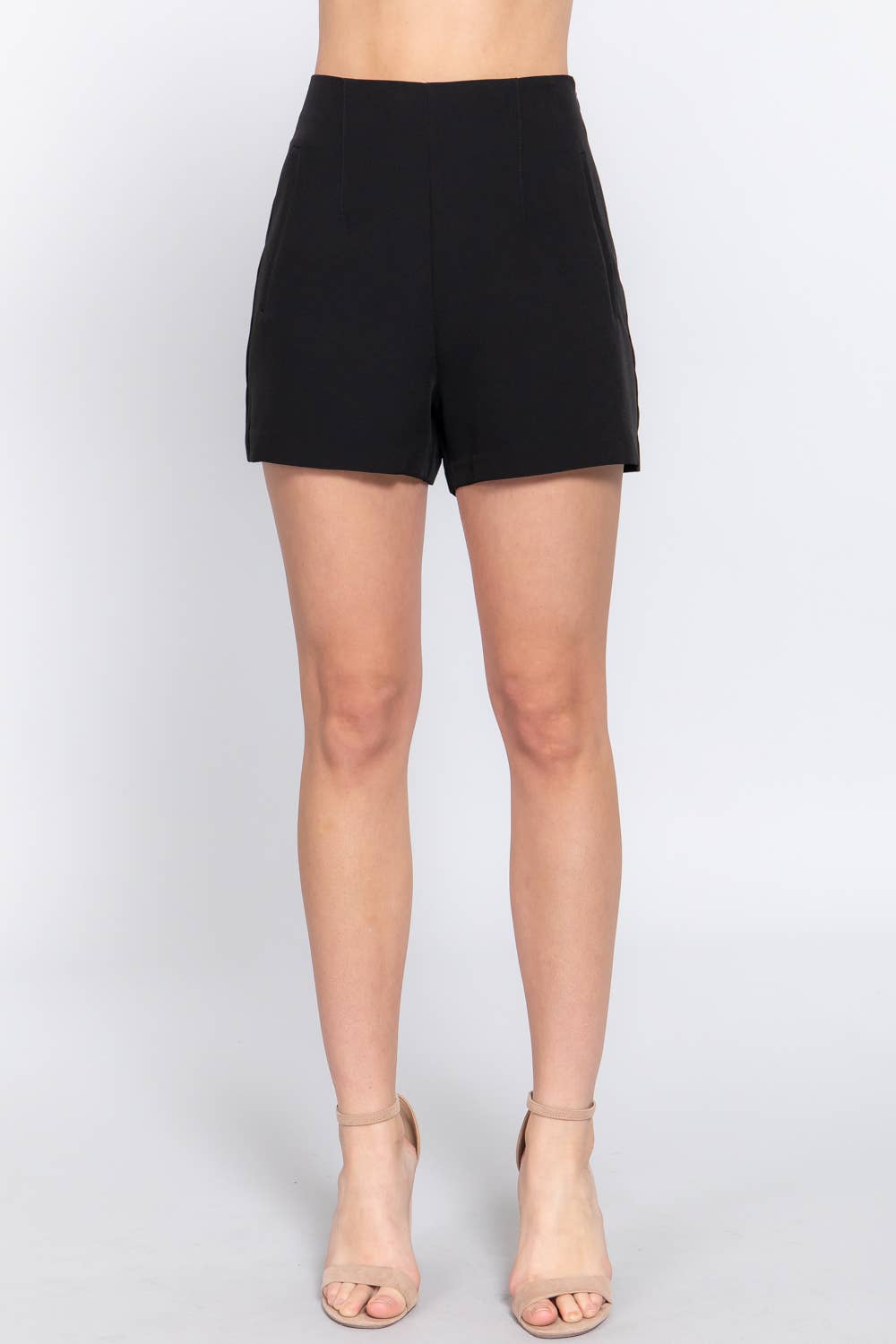 Active Basic | Active USA – wholesale Shorts – Dam – Shorts med hög midja Pinktuck6