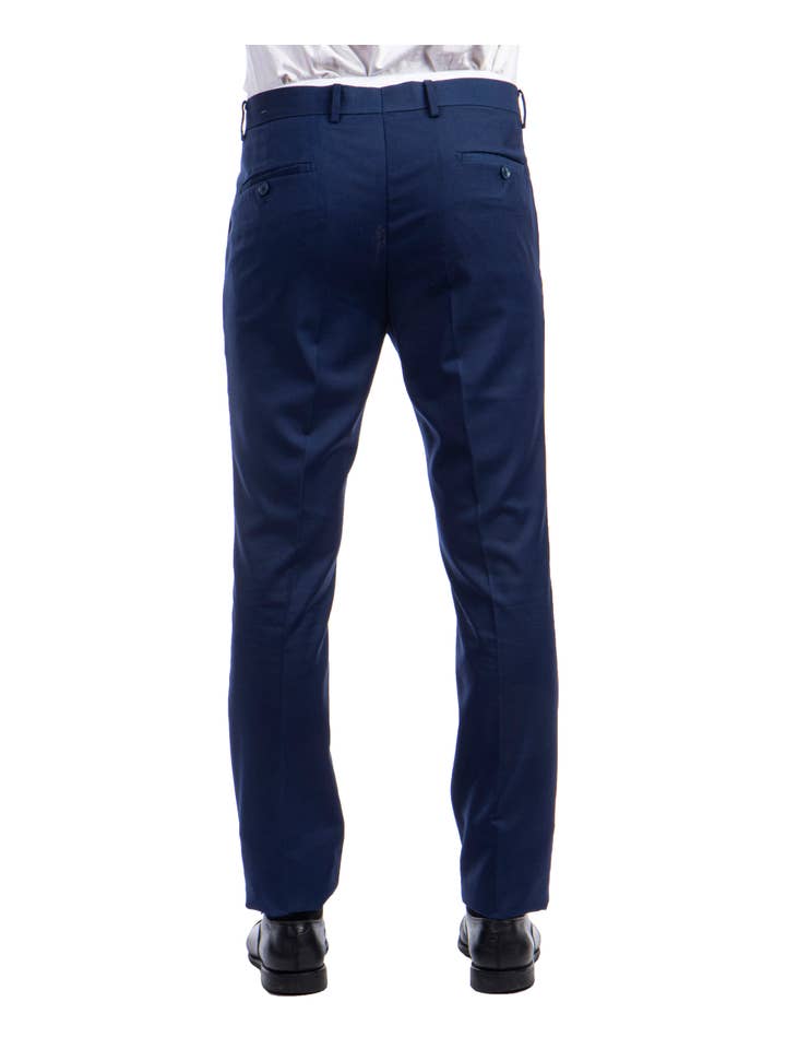 Mens Dress Pants Skinny Fit Unhemmed, Mens Trousers Indigo for wholesale on Faire