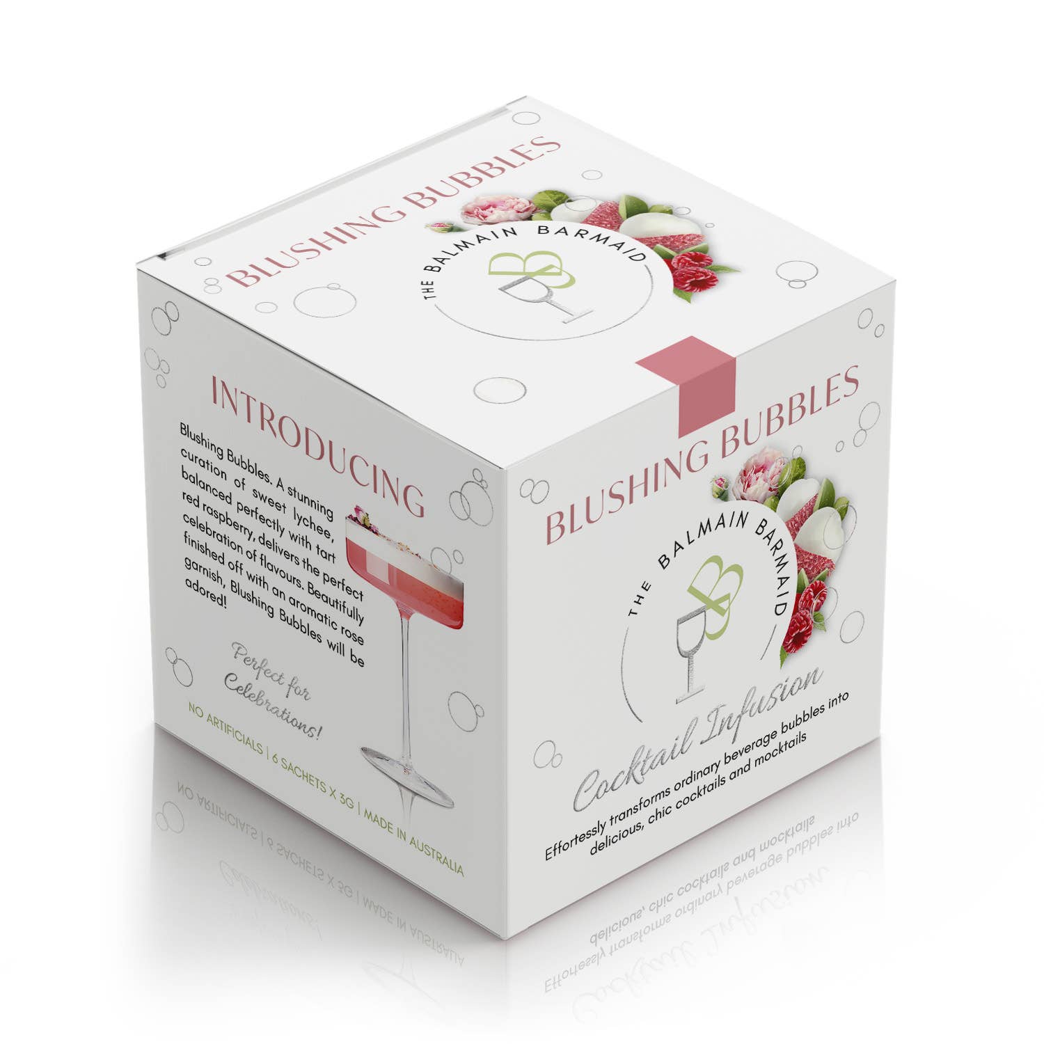 The Balmain Barmaid - Wholesale Cocktail mix/syrup - Blushing Bubbles Cocktail Infusion (6 sachets)2