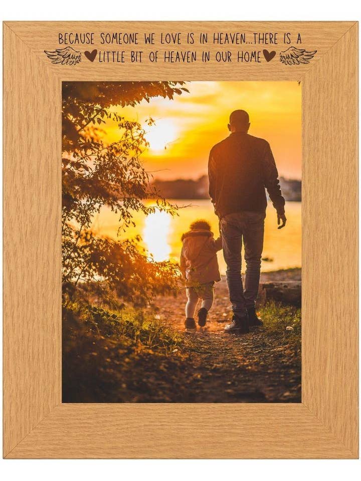 Second Ave Someone We Love is in Heaven Remembrance Oak 6x4 Retrato Moldura para presente por atacado de Second Ave Gift Company