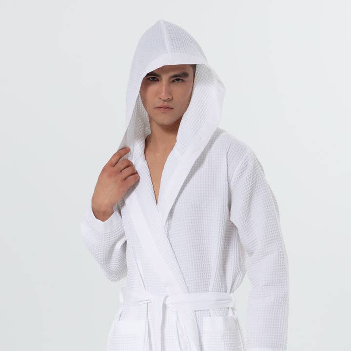 SEYANTE - Wholesale Robe - Men's - Men's Hooded Turkish Cotton Waffle Robe33