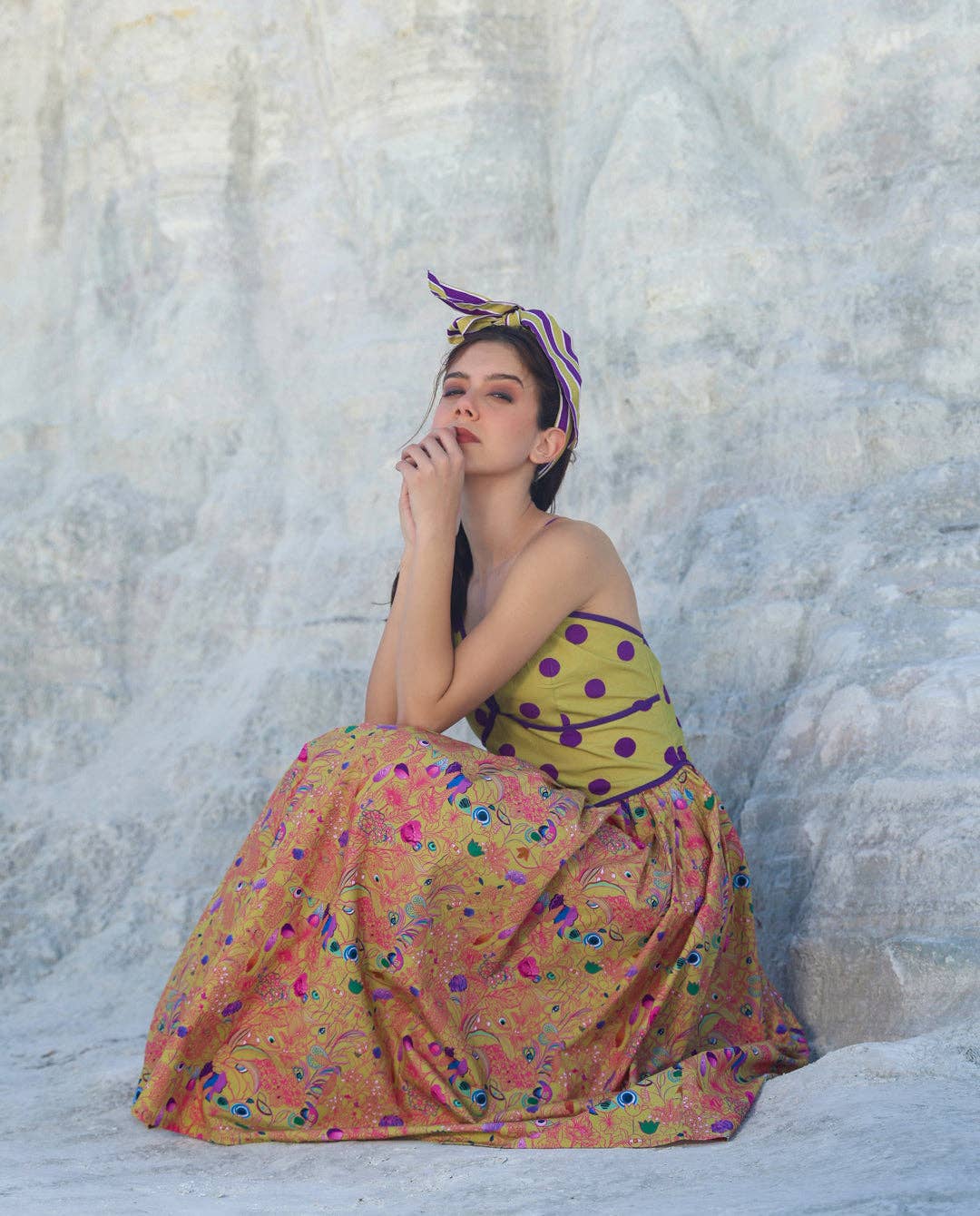 Multi Candy blossom Midi dress for wholesale on Faire4