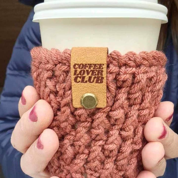 The Yarn Lilly - Wholesale Drink Huggers & Koozies - Handmade Crochet Coffee Cup Cozy 1