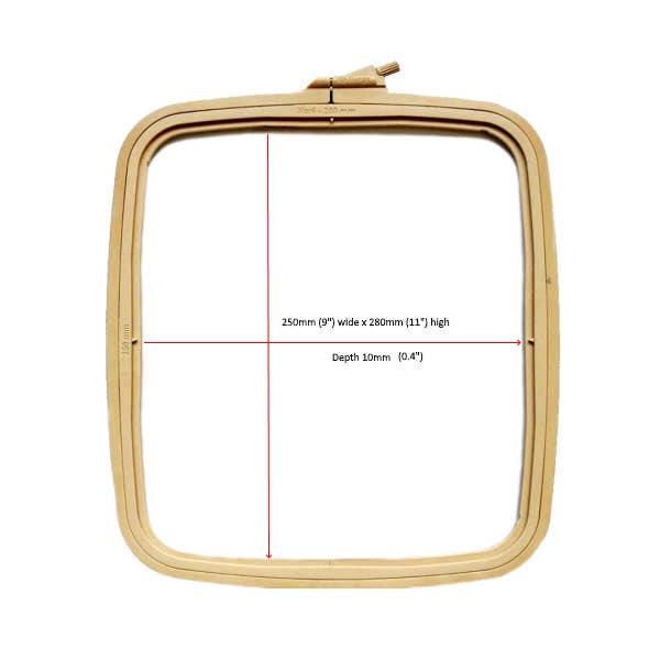 Nurge – wholesale Embroidery/cross-stitch supplies – Nurge Square Plastic Hoops 280 x 250mm (11" X 10")0