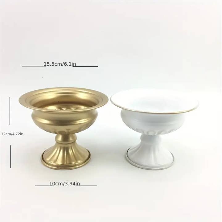 Posies - Wholesale Decorative plate/dish/bowl - Gold Floral Compote3