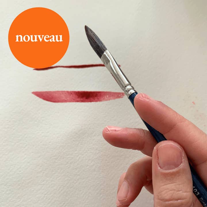 NEW - Tintoretto sword watercolor brush size 8 for wholesale by LA NOUVELLE VAGUE COULEURS