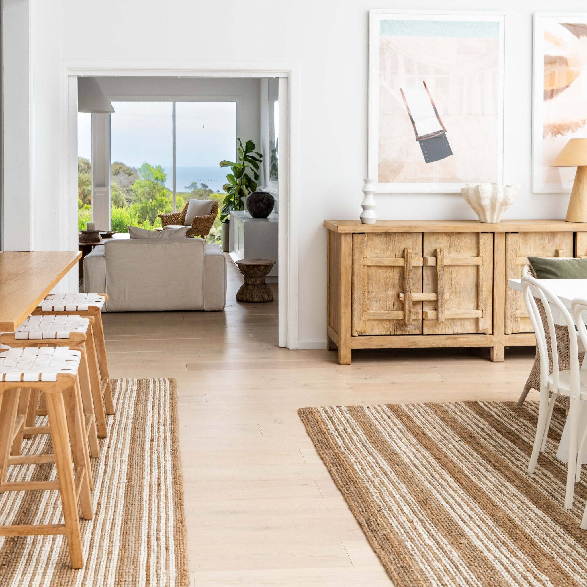 North Avalon - Wholesale Area Rug - Osbourne | Stripe Chunky Jute Bouclé Rug6