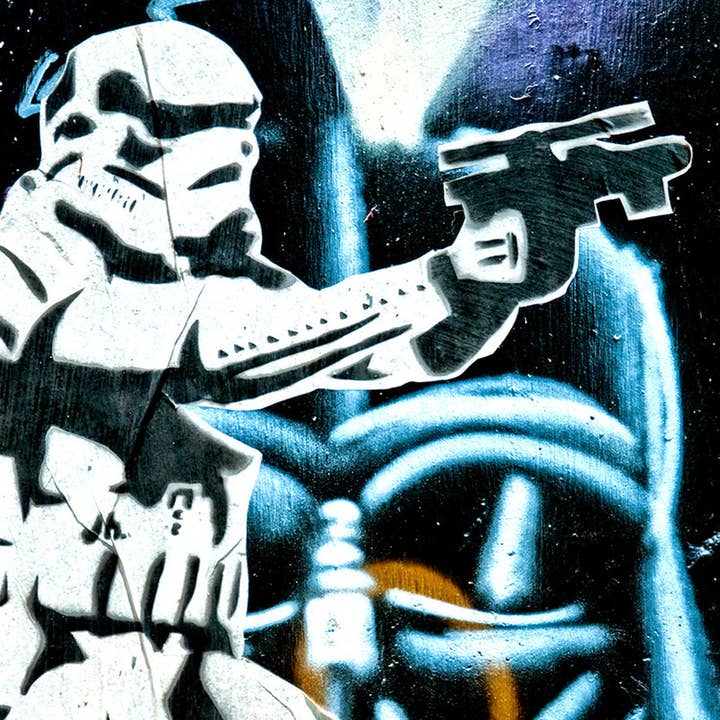 Stormtrooper muurschildering keramische onderzetter voor wholesale door South Austin Gallery