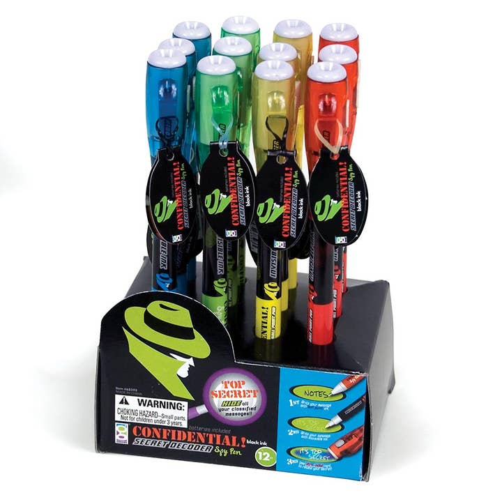 Geddes – wholesale Pen – Confidential Secret Decoder Spy Pen 12/Ds