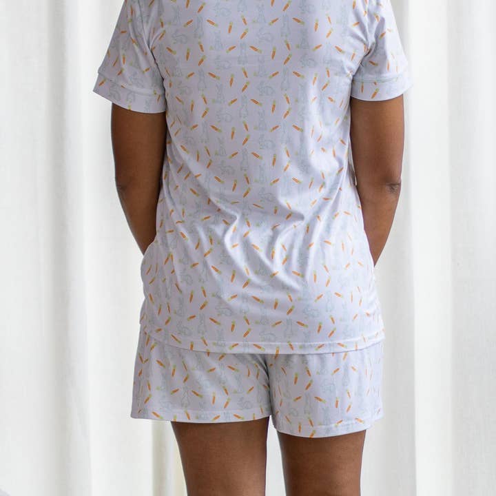 The Royal Standard - Wholesale Sleepwear Bottom - Women's - Bunny Love Sleep Shorts White/Sky -Asst.