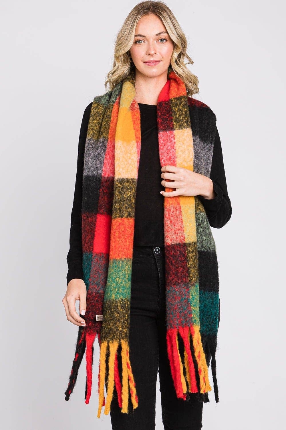MiMi Wholesale - Wholesale Scarf - Women's - MS0310 Blake Multi Color Plaid Scarf9