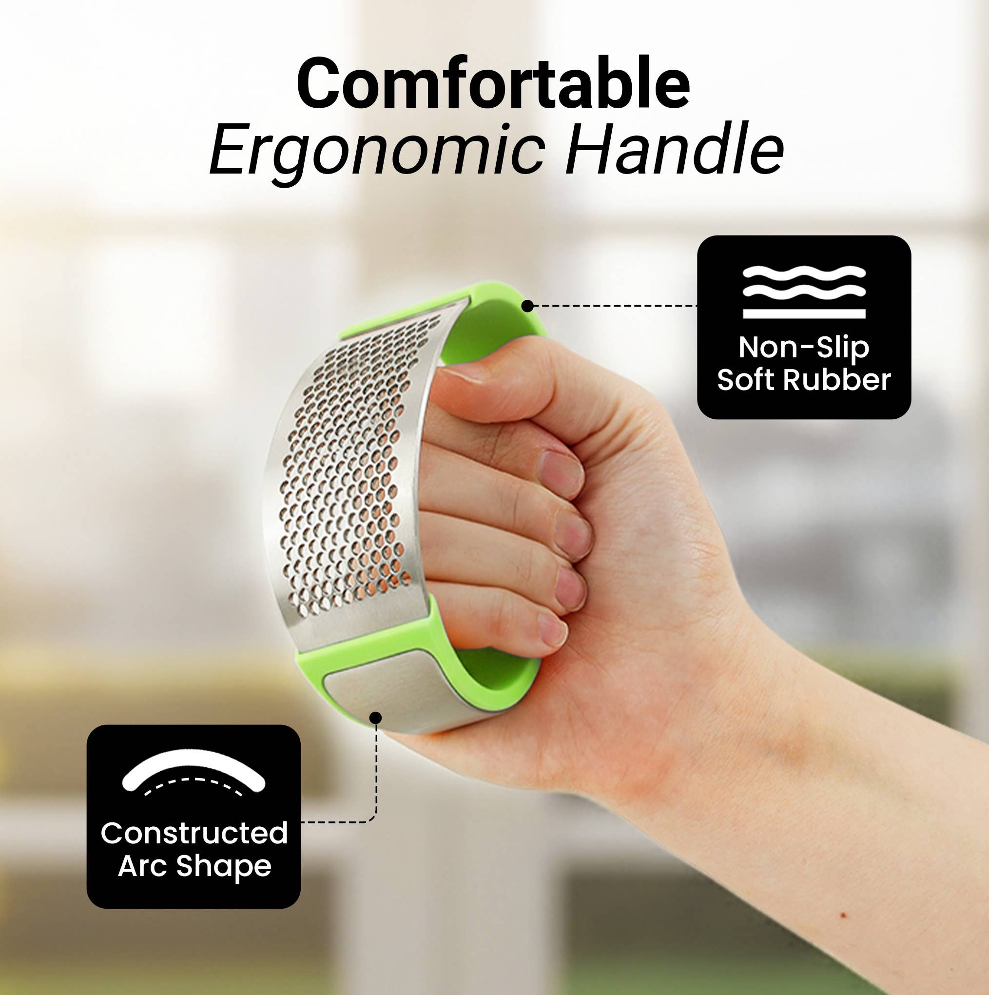 Zulay Kitchen – wholesale Kitchen tool/gadget – Garlic Press Rocker With Silicone Peeler & Scraper Set23