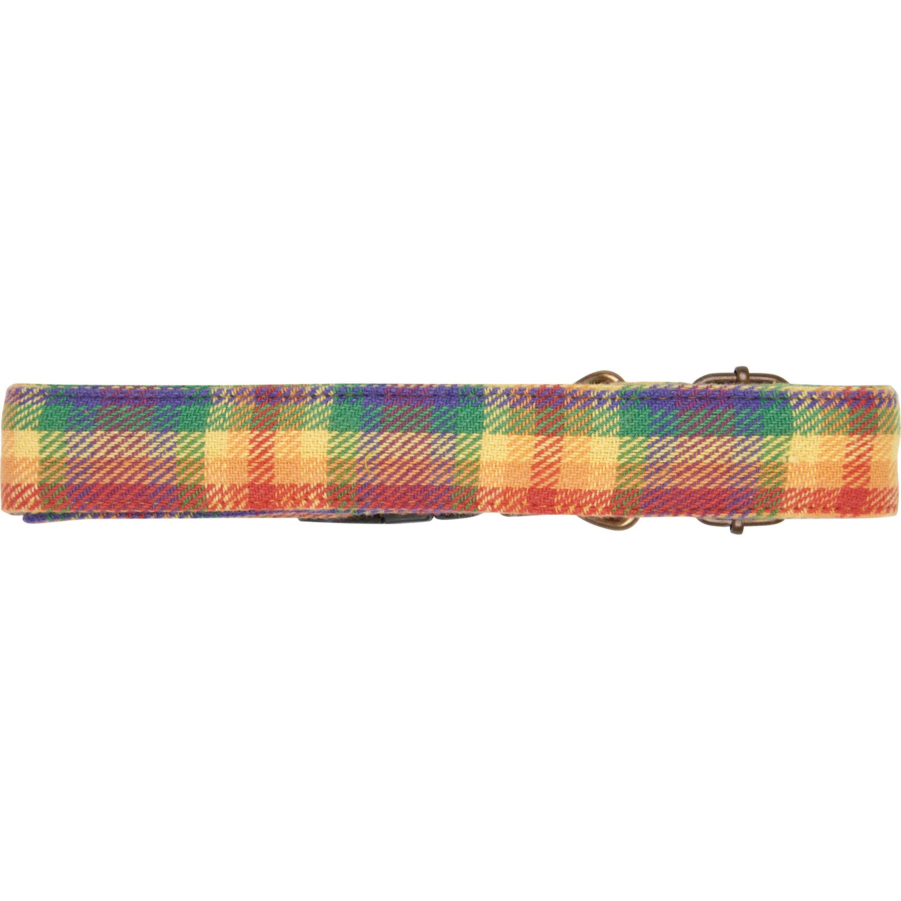 Primitives by Kathy - Wholesale Pet Collar - Dog - Rainbow Plaid Dog Collar1