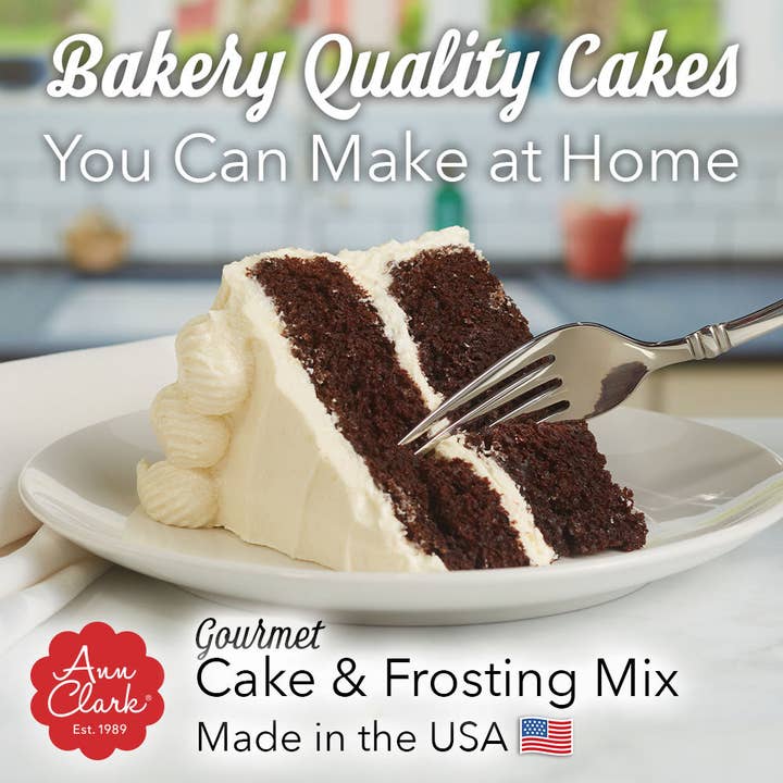 Ann Clark - Wholesale Cake Mix - Gourmet Chocolate Cake Mix with Vanilla Buttercream Frosting