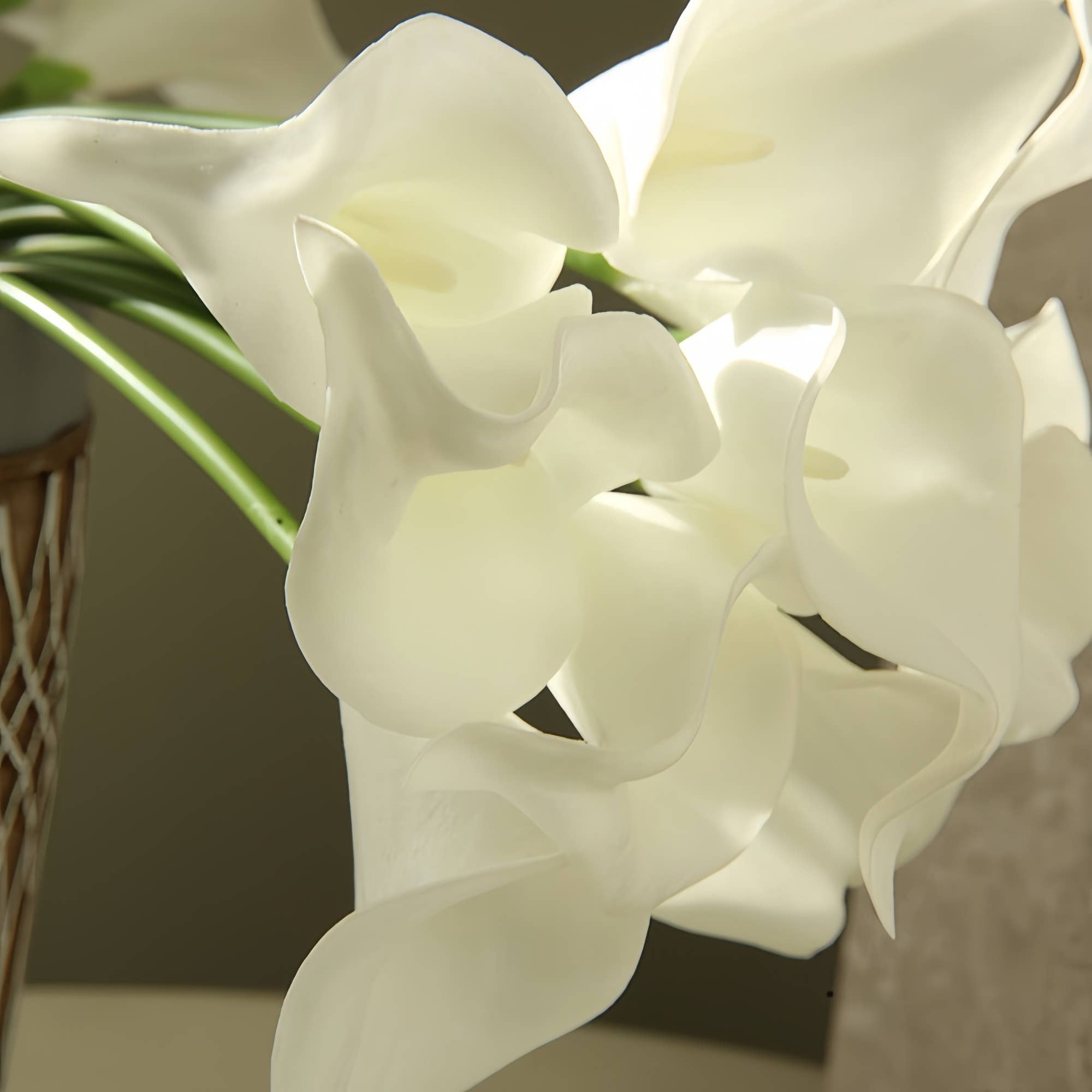 ACNITE(We cover U.S. import duties) - Wholesale Artificial Flowers - Artificial Calla lily,real touch white flowers for spring4